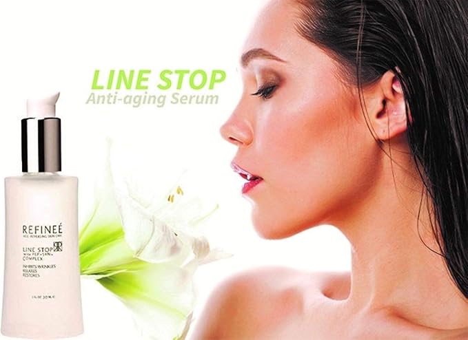 Refinee Skin Care Fine Line Stop, Wrinkle Anti-aging Treatment 1 Ounce Face Serum
