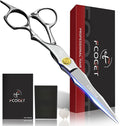 Professional Barber Hair Cutting Scissors Shears Right Hand - 6.8" HIGH-END Extremely Sharp Haircut Scissors Professional Hairdressing Shears 440C Stainless Steel for Salon Home Stylists Silver