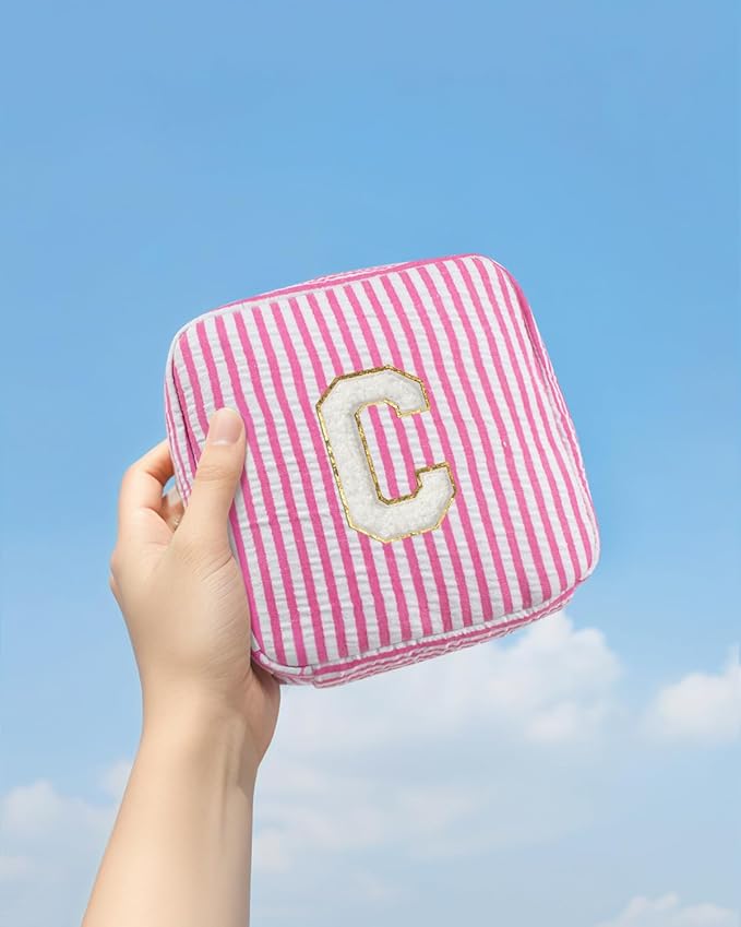 LETGO Small Makeup Bag for Women - Personalized Cute Makeup Pouch for Girlfriend Bridesmaid Wife | Cosmetic Travel Toiletry Bag for Friend | Birthday Gift Idea for Her Mom