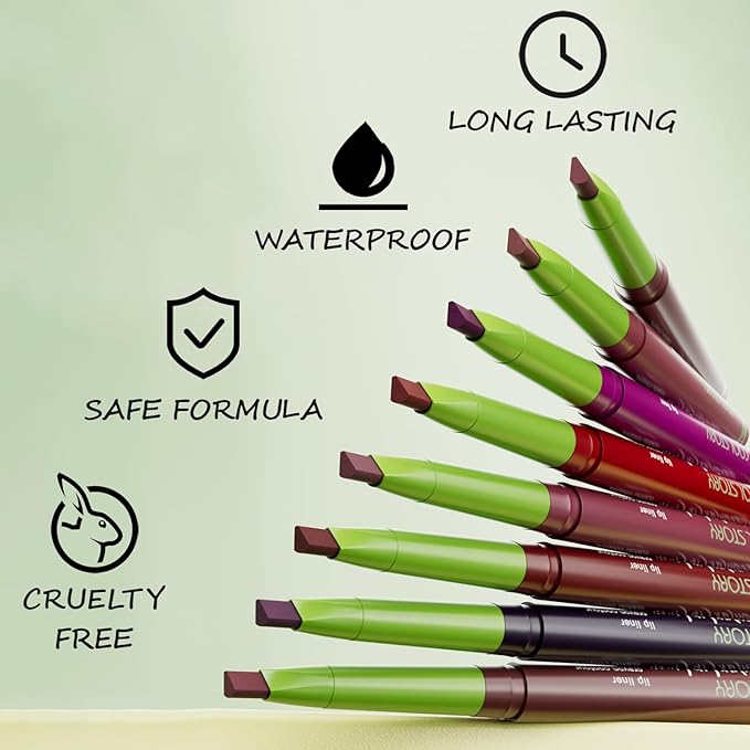 Matte Finish Lip liner and Nourishing Lip Gloss Kit for Women, High Pigmented Natural Nude Pink Red Brown Lip Pencil Makeup Long Lasting Moisturizing Plumping Lip Oil Gloss Winter Care (#06)