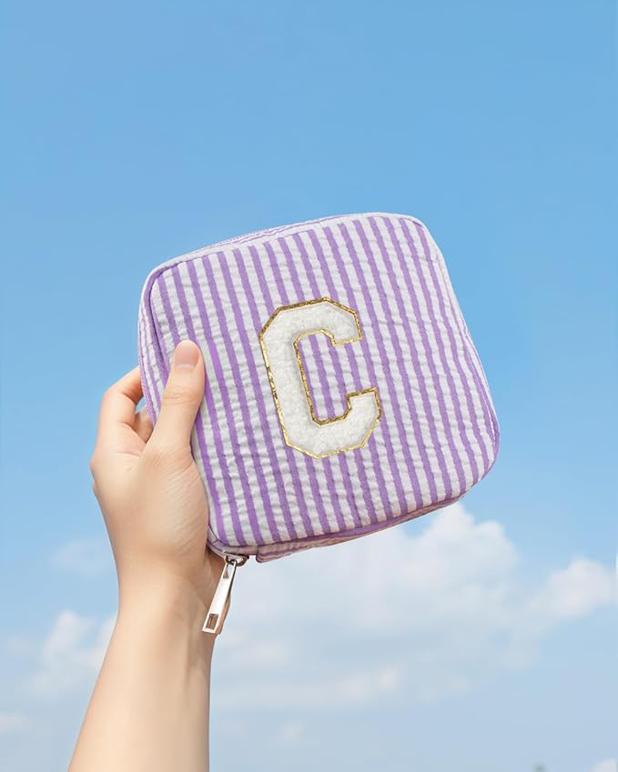 LETGO Bridesmaid Gifts for Wedding Day, Bridesmaid Gifts | Bridesmaid Proposal Gifts Unique Gifts | Preppy Makeup Bag 30th Birthday Gifts for Her | Makeup Organizer Bag Preppy Stuff