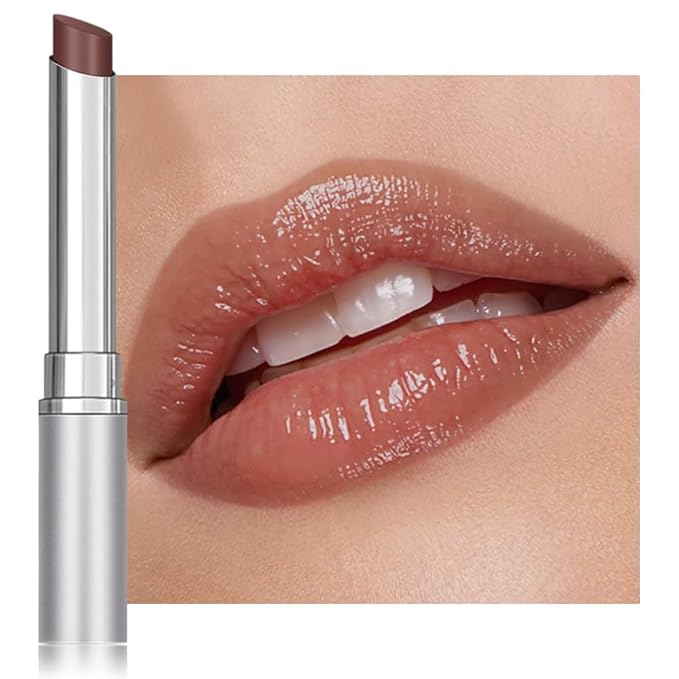 Nude Brown Honey Tinted Lip Stain Lip Balm Lip Gloss Lipstick, Sheer Hydrating Lip Stains Tint, Moisturizing Lip Color for All Skin Tones, Nourishing Lip Balm with Natural Black Cherry (Nude Brown)