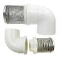 DN15 inch stainless steel filter cover connected to 90 degree elbow 1/2" PVC by Cotonlake