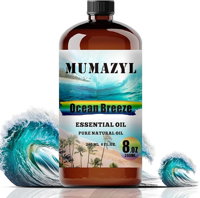 Ocean Breeze Essential Oil, Ocean Breeze Oil 8 Fl Oz 240ML for Diffuser Humidifier Yoga Cleaning DIY Candle Soap Making Fragrance Oils