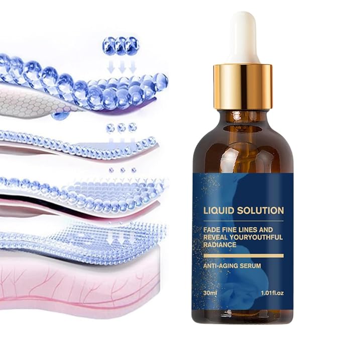Liquid Solution Anti Aging Serum, Facial Serum, Vitamin C & E Serums, Anti Aging Face Tightening, Boost Skin Collagen, Reduce Wrinkles & Plump Skin(2pcs)