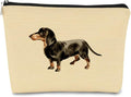 Funny Dachshund Weiner Dog Makeup Bag - Cosmetic Bag Gift Idea for Dog Lovers, Teen Girls, Women; Perfect for Dachshund Moms, Daughters, Sisters