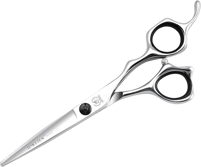 Fenice Peak Professional Straight Hair Cutting Scissors 5.5'' Barber Haircut Shears with Sharp Razor Edge 440C Hair Scissors with Ergonomic Design for Salon and Home User.