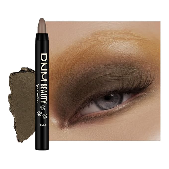 Black Cocoa Matte Cream Eye Shadow Stick Makeup for Women, Cocoa Matte Eyeliner Pencil Eyeshadow Brightener Stick for Eyes, Waterproof Eyeshadow Applicator Blendable sombras para ojos 77#