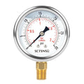 2-1/2" Dial Size, 0-30 Psi Low Pressure Gauge, Glycerin Liquid Filled, 1/4" NPT by SCTSNSR