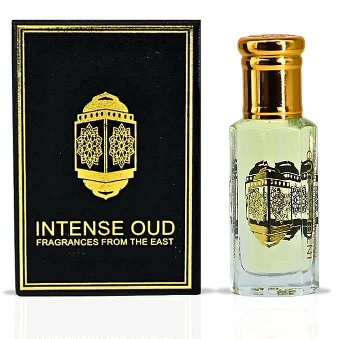 INTENSE OUD Majnoon Long Lasting Arabian Perfume Oils for Women 12ML (0.40 OZ) Fragrance Oil with Sweet Pineapple, Creamy Vanilla & Woody Musky Base - Concentrated Perfume Oil Black Gift Box