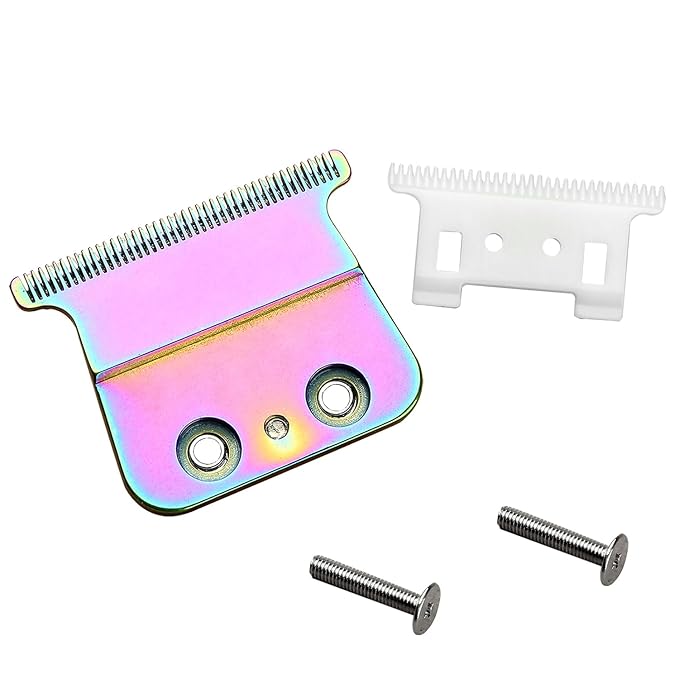 Colourful FX707 Replacement Trimmer Metal + Ceramic Blades Compatible with BaByL FX787 & FX726 Trimmer FX707Z Replacement Blades for BaByL PRO Barberology Trimmer Blade