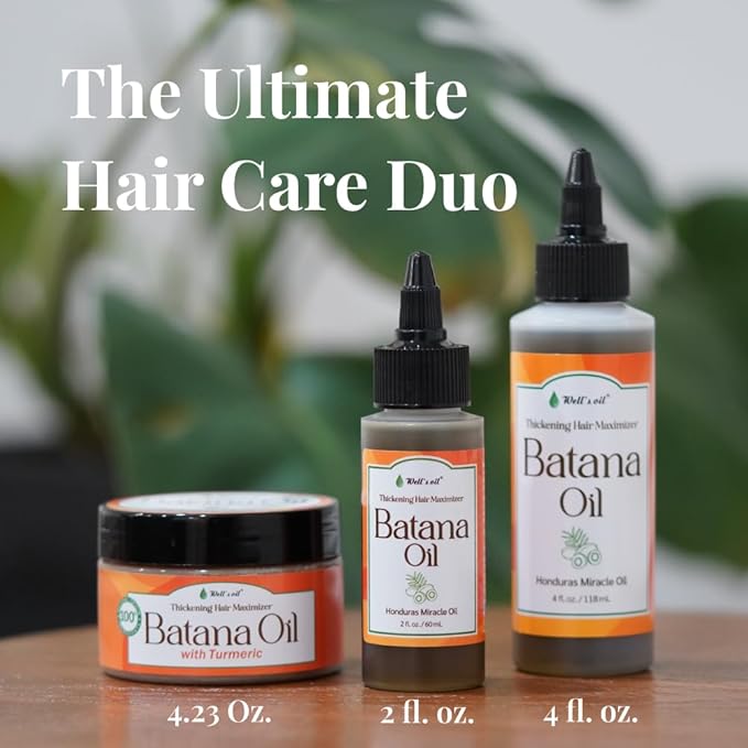Well's Oil Batana Oil | 2 fl. oz. | 100% Natural Organic Raw Batana from Honduras | Dr. Sebi Approved | Strengthens, Hydrates & Nourishes | For All Hair Typess (2 fl. oz. / 59 ml)
