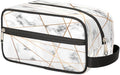 Marble Texture Abstract Travel Toiletry Bag for Women Men Lightweight Cosmetic Makeup Bag Organizer Waterproof Shaving Bag Dopp Kit with Large Capacity for Toiletries and Shaving Accessories