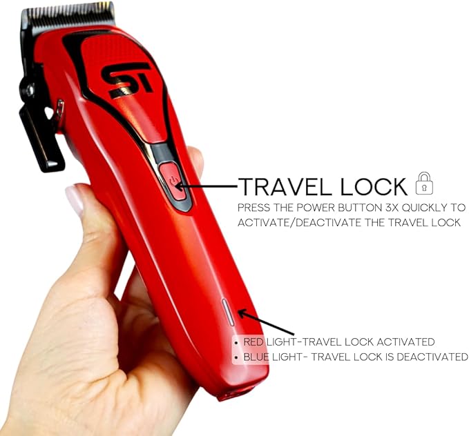 Supreme Trimmer Darkstar 72 Clipper with Magnetic Vector Motor | 180 Min Run Time, 9000 RPM Barber Hair Clipper | Low Noise, Professional Clipper DLC Blades | STC72