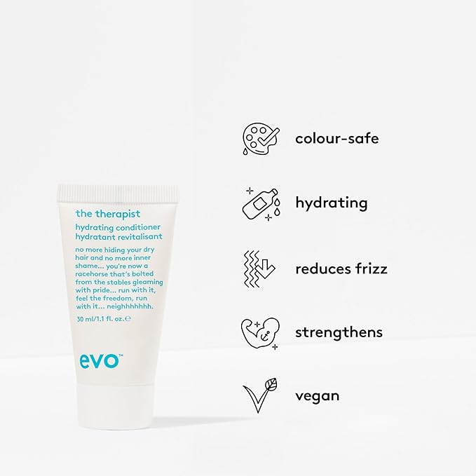 Evo The Hydrate Introduction Haircare Gift Set - Therapist Hydrating Shampoo & Conditioner, Head Mistress Cuticle Sealer and The Great Hydrator Moisture Mask