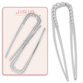 2PCS 5.5Inch French Hair Pins Large U-Shaped Pins for Women and Girls Fashion Metal Hair Pin French Twist Hair Pins for Buns, Updos,Stylish and Functional(set4-silver)
