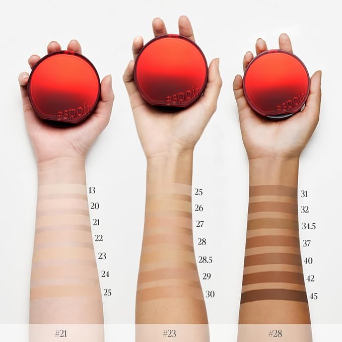 Espoir Be Velvet Cushion Foundation #45 Ganache | Quick and Easy Coverage with Long-lasting Color by Zero Oxidation, Velvety Smooth Finish & Lightweight Formula, Vegan, Korean Makeup, 0.46 oz