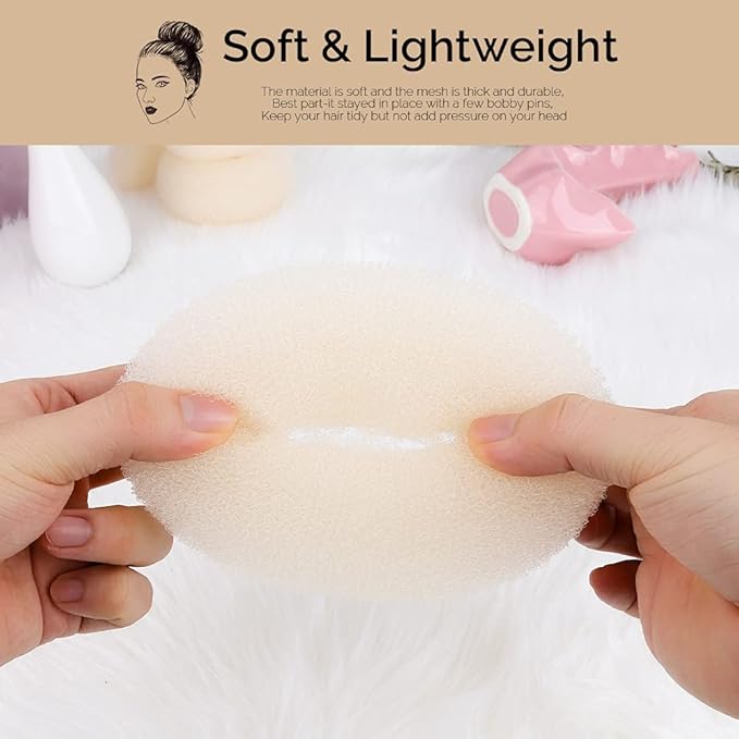 Teenitor Hair Bun Shaper Set with Extra-large, Large, Medium, Small Doughnuts Ring Stylers, 20pcs Blonde Large Bobby Pins