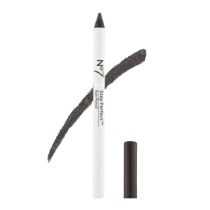 No7 Stay Perfect Amazing Eye Pencil - Black - Precision Tip Pencil Eyeliner for Silky, Effortlessly Smooth Texture - Up to 12 Hrs of Long Wearing, Waterproof Pigment (1g)