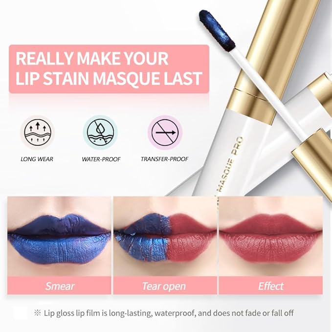 Lip Liner - Peel Off Lip Stain | Long Lasting Matte Lip Tattoo | Transfer Proof, Hydrating Formula with Hyaluronic Acid & Vitamin E | Vegan & Cruelty-Free | for All Skin Types(9#rose beige,)