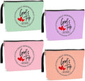 4Pcs Girls Trip Gifts Favors 2025 Weekend Bag Makeup Bag Weekender Bags for Women Sisters Niece Cosmetic Bag Zipper Pouch Wedding Bachelorette Party