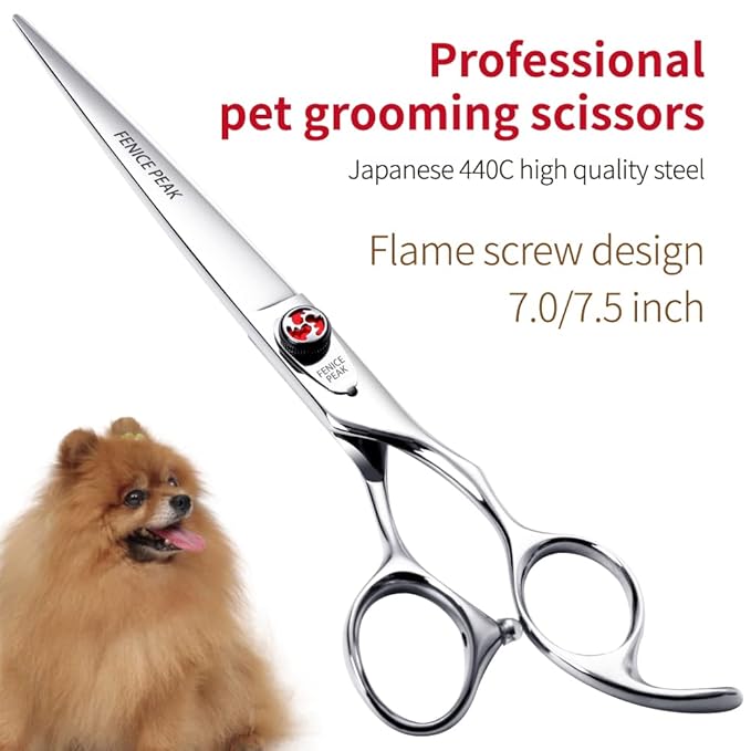 Fenice 7"/7.5" Hair Cutting Scissors - 440C Stainless Steel Sharp Scissors - Haircuts for Men, Women and Children