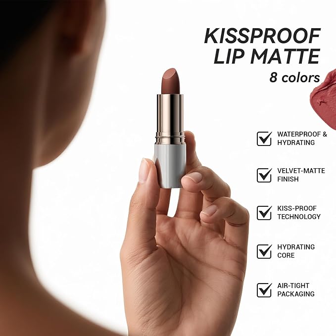 MAANGE Lipstick, Matte Lipstick Long Lasting Transfer-Proof Waterproof & Hydrating Lip Makeup, Full Coverage for a Nourishing Pout,1 Count-P301
