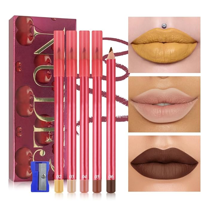 12Pcs Matte Lipstick Crayon Lip Liner pencil Set, Creamy & Hydrating Matte Lip Pencil, Smudge-Proof, Long-Wear Waterproof Lipstick Liner to Create Perfect Lip Makeup (12pcs) Set #02