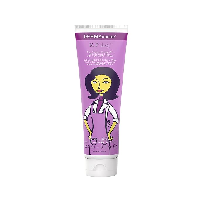 DERMAdoctor: KP Duty Moisturizing Lotion | Dermatologist Formulated Body Cream for Keratosis Pilaris | Smooth Dry, Rough, Bumpy, Chicken Skin | Hydrates & Softens | 10% AHAs + PHAs | (8 oz)