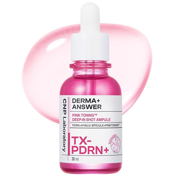 CNP PDRN + Tranexamic Acid Serum 15%, Pink Toning Skin Booster, Niacinamide & Micro-spicules, for Glass Skin, Korean Skin Care, 1. 01 fl. oz.