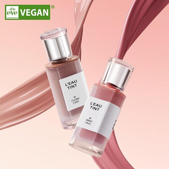 BBIA L’EAU Tint – Glossy & Glow Lip Stain, Watery Lip Tint, Non-Sticky, High Shine Finish, Long-lasting, Moisturizing, Lightweight, Natural, Daily Use, Vegan, Korean Lip Makeup (03 LILAC L'EAU)