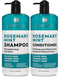 Rosemary Shampoo and Conditioner Set – with Rosemary Oil and Peppermint - Sulfate Free Moisturizing Products for Women and Men, Helps Flaky, Dry Scalp and Dandruff, Salon Thickening for Thinning Hair