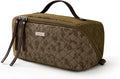 EACHY Travel Makeup Bag, Large Toiletry Bag for Women, Flat-Opening Organizer Pouch with Compartments
