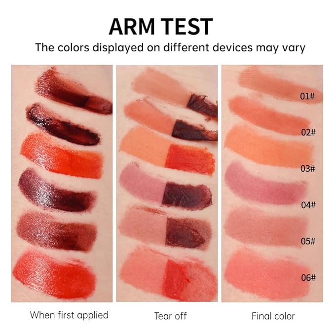 Matte Lip Stain Peel Off Lip Gloss& Lip Liner 2-in-1: One end defines lips with precision liner, the other peels off to reveal long-lasting, waterproof, smudge-proof, transfer-proof matte color.3#