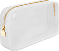 DANCOUR Small Clear Makeup Bag – Mini Pouch for Purse, White Cosmetic Travel Case, Compact Clear Cosmetic Bag, Mini Purse Pouch for Travel