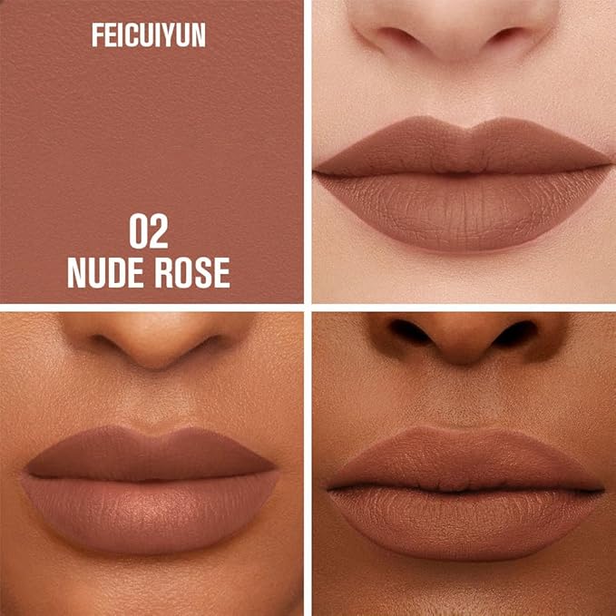 Matte Calligraphy Liquid Lip Liner Lipstick Pencil, Nude Rose Long-Lasting Transfer-Proof Lip Stain, Lightweight Lipstick, Sheer Buildable Color, Fades to a Natural Wash of Colors