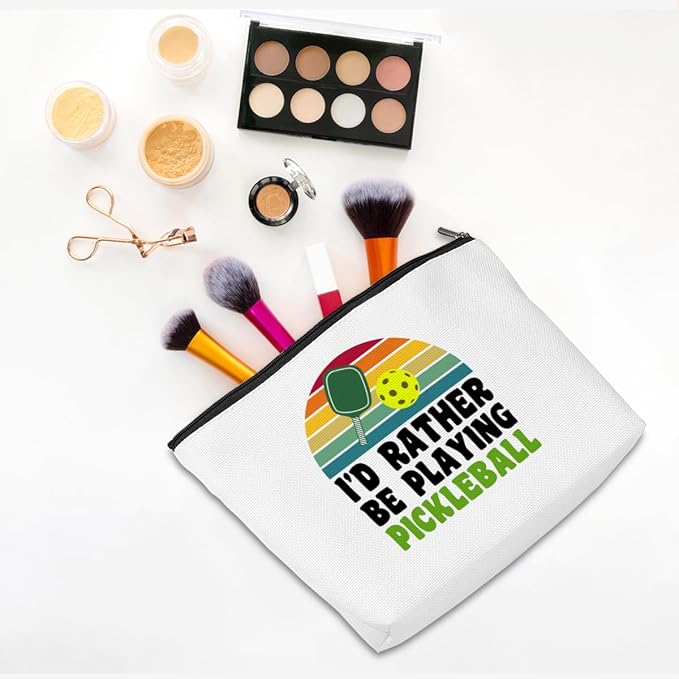 Pickleball Gifts Makeup Bag Pickleball Accessories Cosmetic Bag Pickleball Zipper Pouch Pickleball Lover Gifts for Girls Women Pickleball Fans Player Coach Coworker Christmas Birthday Gifts