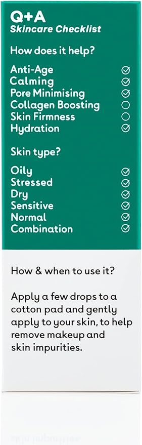 Q+A Niacinamide Daily Toner for Face (100ml), Pore Refining and Hydrating Face Toner with Hyaluronic Acid and Aloe Vera, Fragrance Free Skincare, Helps Calm Redness and Blemishes