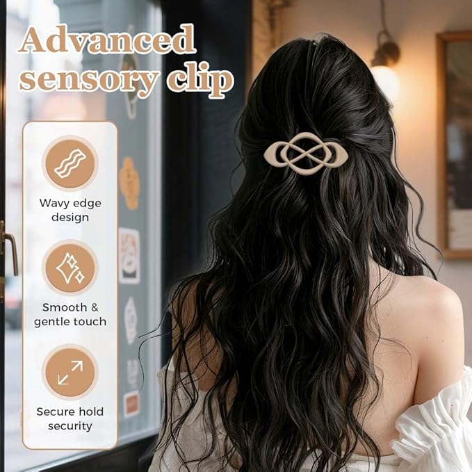 Vintage French Barrette Hair Clips, Hair Barrettes Hair Accessories for Women Girls, Elegant Retro Non Slip Clip with Classic Design Thick to Thin, Stylish Accessories Hair (Jelly Brown, 4PCS)