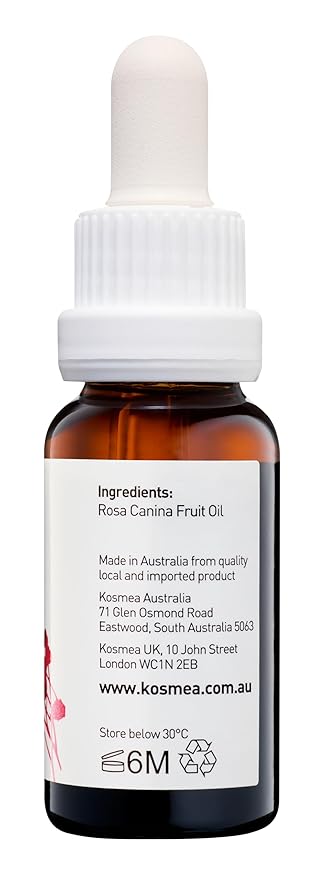 Kosmea Rosehip Oil – Anti-Aging Benefits for Face & Body – Premium Quality Super-critically Extracted Oil Using The Entire Fruit, Seed & Skin - 0.68 fl oz