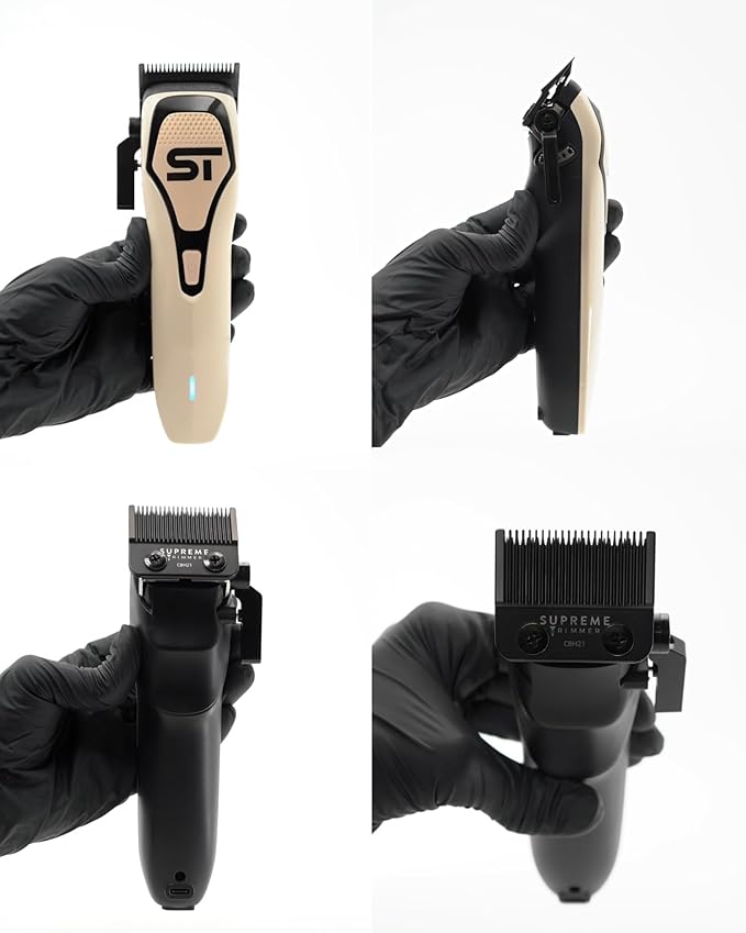 Supreme Trimmer Darkstar 72 Clipper with Magnetic Vector Motor | 180 Min Run Time, 9000 RPM Barber Hair Clipper | Low Noise, Professional Clipper DLC Blades | STC72