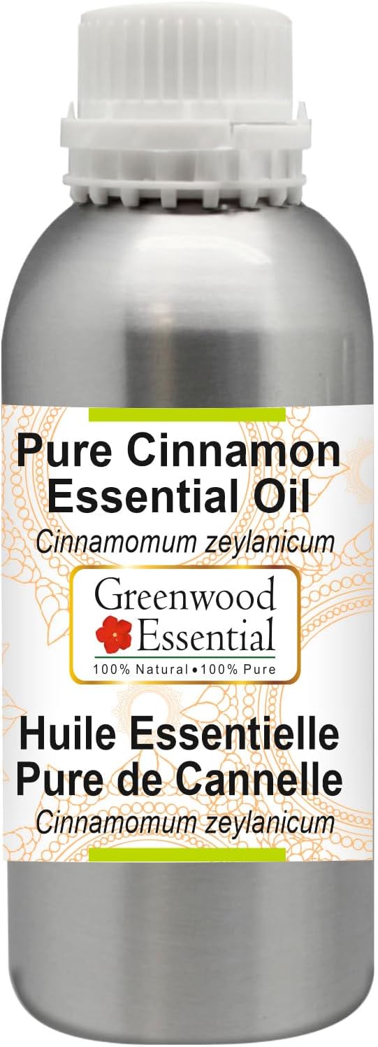 Greenwood Essential Pure Cinnamon Essential Oil (Cinnamomum zeylanicum) Steam Distilled 630ml (21.3 oz)