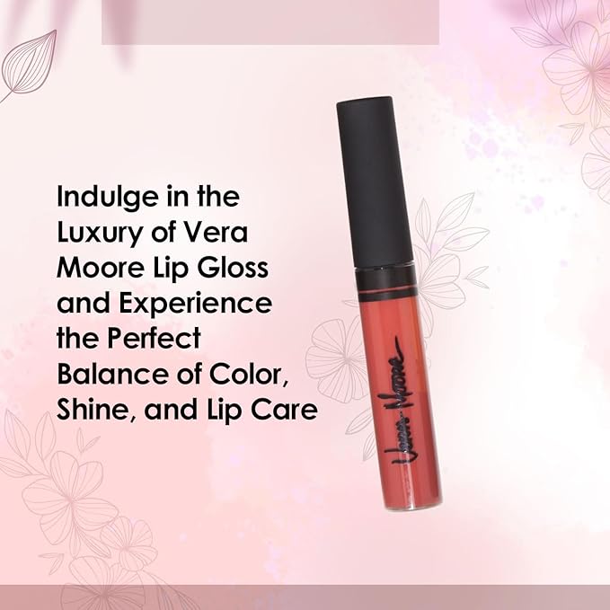 Lip Gloss, Moisturizing Lip Color with Shimmer for Long Lasting Shine, Lightweight Lip Stain, Girls Non-Sticky Lip Gloss with Aloe Vera, W/Vitamin C, E (Babydoll)