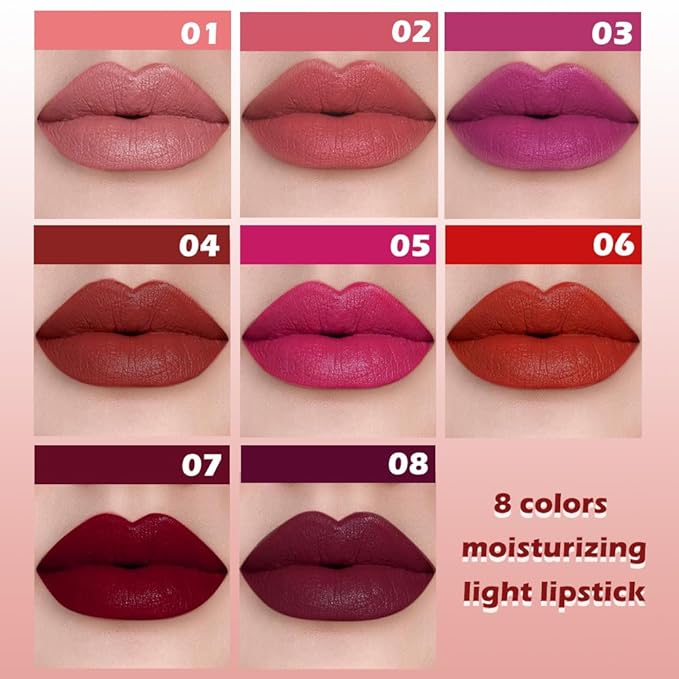 Matte Lipstick Crayon for Women, Pitaya Pink Lip Stick Pencil 24 Hour Long Lasting Waterproof, Non-Drying Hydrating Formula Lip Gloss Makeup, Vegan & Cruelty-Free, 05