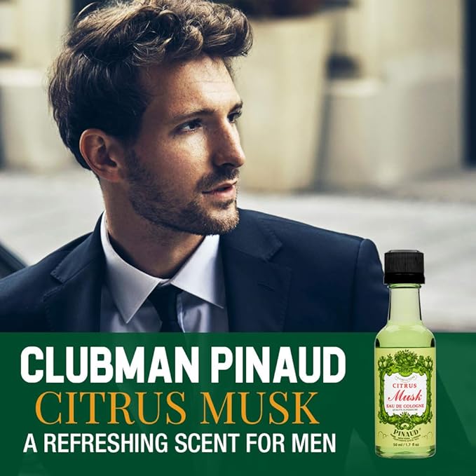 Clubman Citrus Musk After Shave Lotion, Instantly Cools, Tones, Refreshes The Skin After Shaving 1.7 fl. Oz x 2 packs