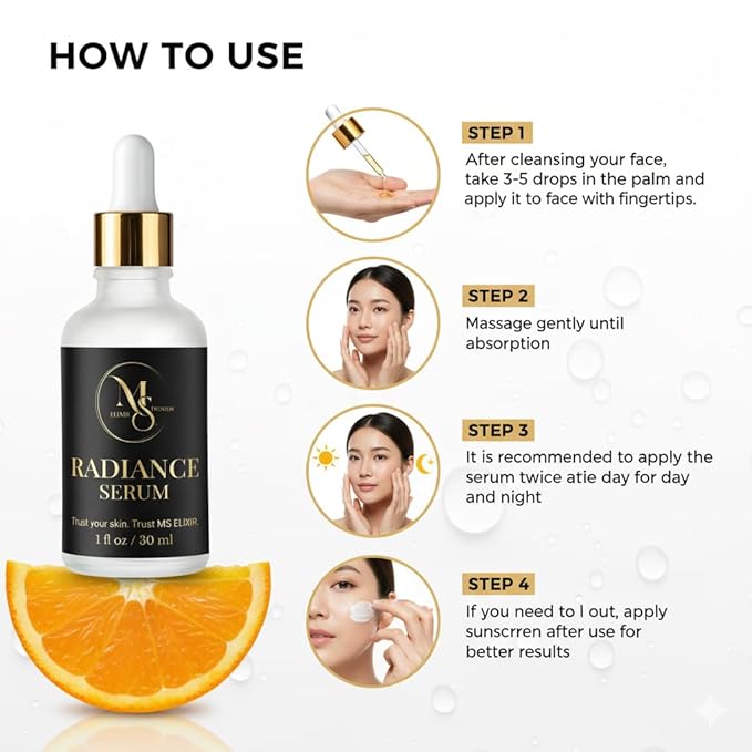 New Facial Serum for Sensitive Skin,Vitamin C, Hyaluronic Acid & Niacinamide, Hydrating Anti-Aging Formula 1 fl oz (30 ml)