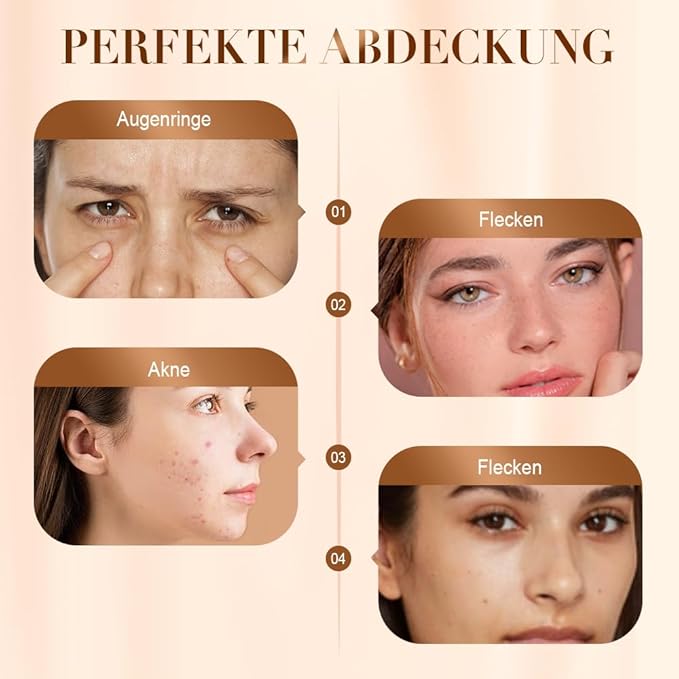 Color Changing Foundation for Mature Skin, Hydrating and Lightweight Liquid Foundations, Tone Suitable for All Skin Types (2 pcs)
