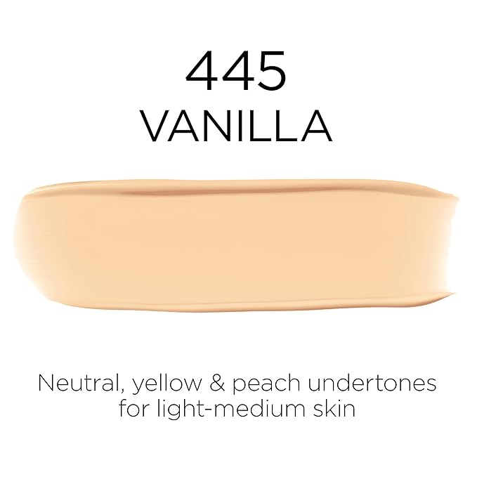 L'Oreal Paris Makeup Infallible Up to 32 Hour Fresh Wear Lightweight Foundation, 445 Vanilla, 1 Fl Oz, Packaging May Vary