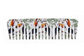 Rock & Ruddle Wide Tooth Comb. Perfect for Detangling Wet Hair and Applying Hair Color. Toucans Design