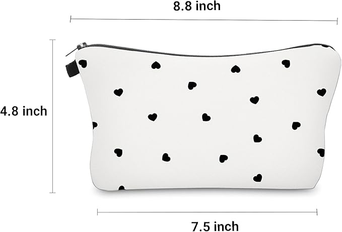 Cute Travel Makeup Bag Cosmetic Bag Small Pouch Gift for Women (Little Heart)